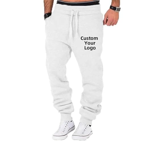 Image of Personalized Trousers Custom Your Logo Pants Men Fashion Sports Trousers Oversize Jogging Pants Casual Sweatpants Color1,M