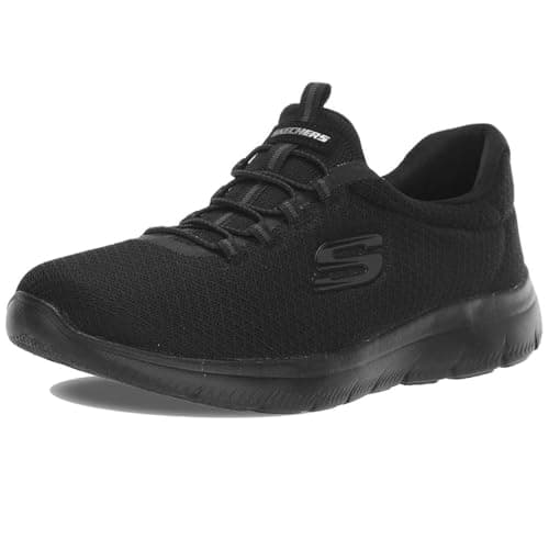 Image of Skechers Womens Summits Top Player Sneaker, Black, 3 UK