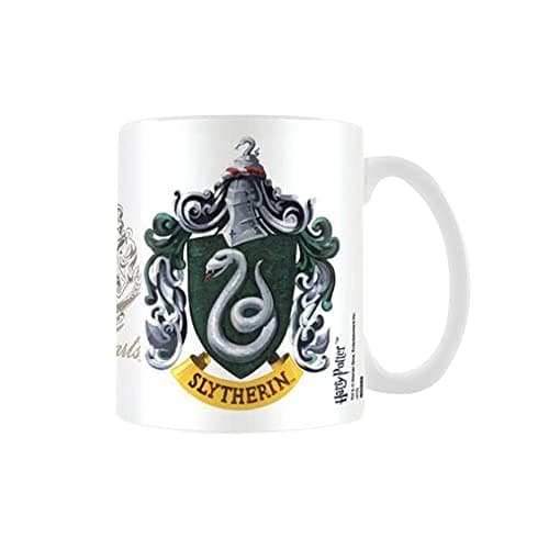 Image of Pyramid International Harry Potter Slytherin and Hogwarts Crest Ceramic Mug in Presentation Box - Official Merchandise