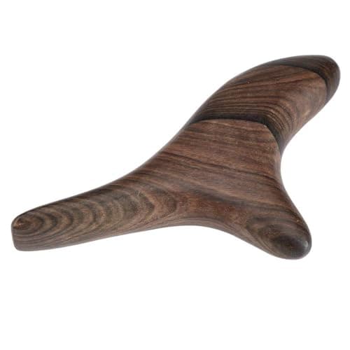 Image of Agatige Wooden Thai Massager, 3 Point Vibrant Massage Stick Thai Style Reflexology Master Hand Foot Stress Reliever Portable Triangle SPA Therapy Tool for Back, Neck, Arms