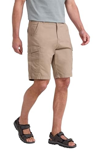 Image of Mountain Warehouse Lakeside Mens Shorts - 100% Durable Twill Cotton Cargo Shorts, Durable Shorts, 6 Pockets - Spring Summer, Walking, Running, Hiking & Camping Beige Men's W32