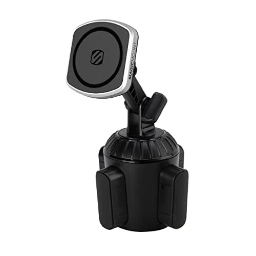 Image of Scosche MP2CUPM-SP MagicMount Pro2 Cup Holder Magnetic Cell Phone Holder Car Mount Kit Compatible with MagSafe, iPhones, Galaxy, Pixel & All Smartphones
