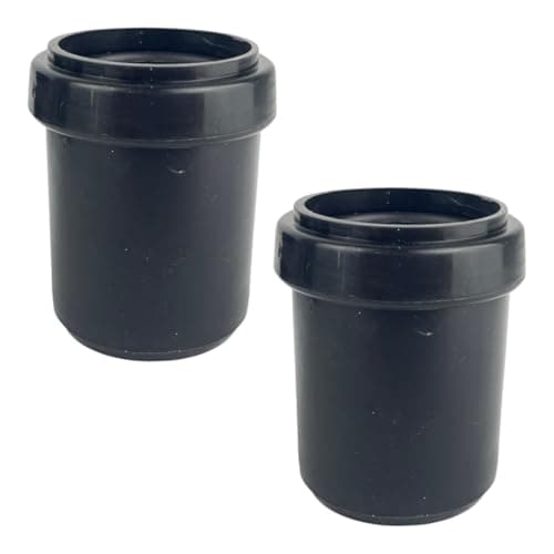 Image of Duraplast UK™ Push Fit Waste Pipe Reducer 32–40mm (Pack of 2) | Strong PVC Connector with Black Ceramic Finish | Durable Waste Pipe Reducer Fitting DS