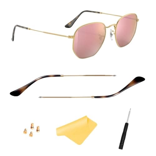 Image of HiCycle2 Sunglasses Temple Arms Replacement for Ray-Ban RB3548N RB3447 RB3547N RB3647N Sunglasses, Titanium and black