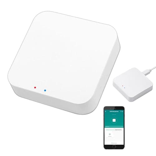Image of Smart Multi-Mode Gateway: ZigBee 3.0 & Bluetooth & Mesh Hub, App Remote Control, Intelligent Bridge Wireless Smart Home Gateway Voice Control via Alexa/Google Home (ONLY Surpport Tuya Smart Devices)