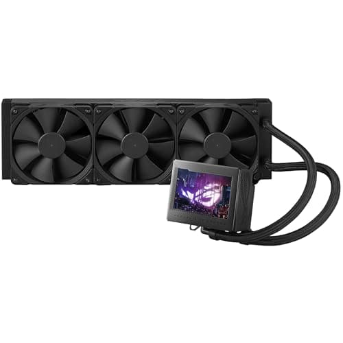 Image of ASUS ROG Ryujin III 360 all in one liquid CPU cooler with 3.5" LCD, Asetek 8th gen pump, pump embedded fan and 3x Noctua 2000 PWM 120mm radiator fans