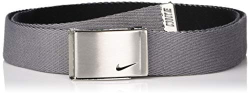 Image of NIKE Women's Reversible Single Web Belt, Charcoal/Black, One Size
