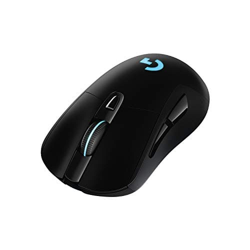 Image of Logitech G703 LIGHTSPEED Pro-Grade Wireless Gaming Mouse, 16,000 DPI, RGB, Adjustable Weights, 6 Programmable Buttons, On-Board Memory, Long Battery Life, PC/Mac - Black (German Packaging)