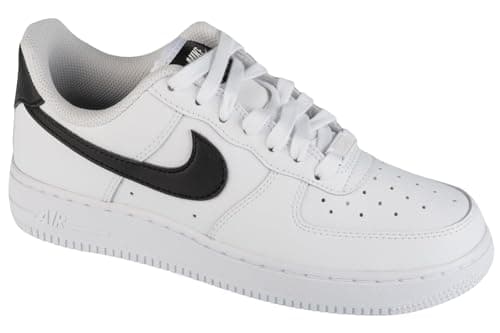 Image of NIKE Women's Air Force 1 '07 Women's Shoe, White Black White, 4.5 UK