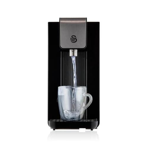 Image of Swan Instant Hot Water Dispenser with 2.5L Tank Capacity, Replaceable Limescale Filter, One Button Operation, Removable Drip Tray, Boil Dry and Overheat Protection, Black, SWD1001