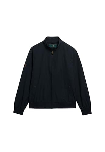 Image of Superdry Classic Harrington Jacket (UK, Alpha, L, Regular, Regular, Eclipse Navy)