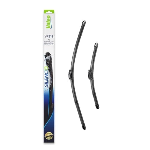 Image of VALEO Silencio Wiper - VF916 - Kit of High Performance, Superior Road Visibility, Easy Installation Original Flat Blades 600mm/400mm - Front - Set of 2 Wiper Blades - 577916