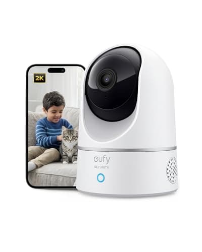 Image of eufy Security Solo IndoorCam E220 (P24) 2K Pan&Tilt Home Security Camera Indoor Wi-Fi Plug-in Cam, Human & Pet AI, Voice Assistant Compatibility, Night Vision, Motion Tracking, Homebase not Compatible