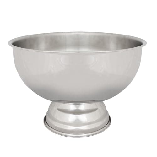Image of Rink Drink Stainless Steel Champagne Ice Bucket - 35cm Plain - 1x Home Pub Garden Table Wine Champagne Water Beer Bottle Drinks Cooler
