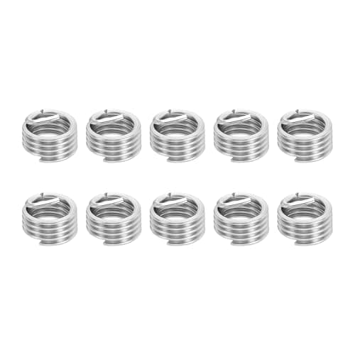 Image of PATIKIL Wire Thread Inserts 7/16-14 UNC 1D 11.1mm, 10Pcs 304 Stainless Steel Helical Coiled Wire Screw Threaded Sleeve Sheath for Mechanical Equipment Automotive Repairs
