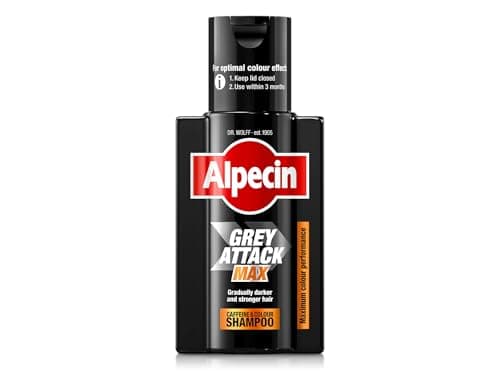 Image of Alpecin Grey Attack MAX Caffeine & Colour Shampoo 1 x 200ml - Gradually Darker and Stronger Hair - Extra Strong Colour Performance - Against Thinning Hair - For Men