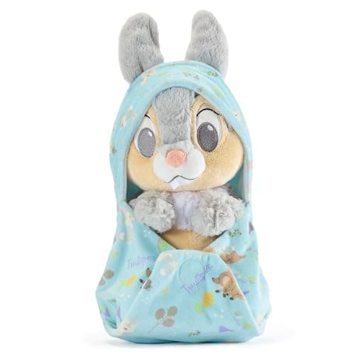 Image of Disney Store Official Thumper Disney Babies Small Soft Toy in Swaddle Bambi 27cm Plush Cuddly Toy