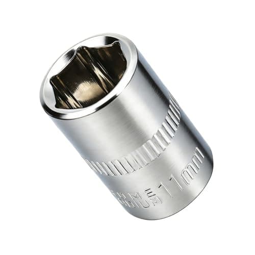 Image of Youzzei 11mm 1/4 Inch Square Drive Socket, 6 Point Metric Socket, Polishing Chrom Vanadium Alloy Steel 11mm Sockets 1/4" Drive for Car Repair Mechanical Maintenance Home Use