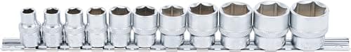 Image of BGS 9110 | Socket Set, Hexagon | 10 mm (3/8") Drive | 5/16" - 7/8" | 11 pcs.