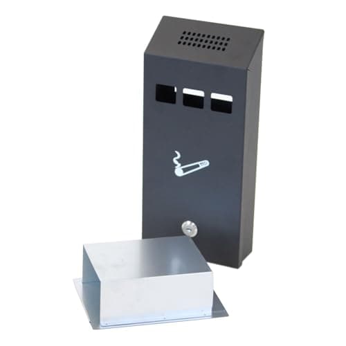 Image of Oypla Slim Wall Mounted Outdoor Pub Ashtray Ash Tray Cigarette Steel Bin