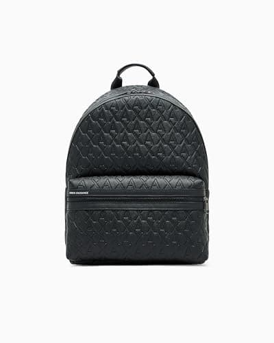 Image of Armani Exchange Men's Liam Backpack, Black, Medium, Black, M, Liam Backpack