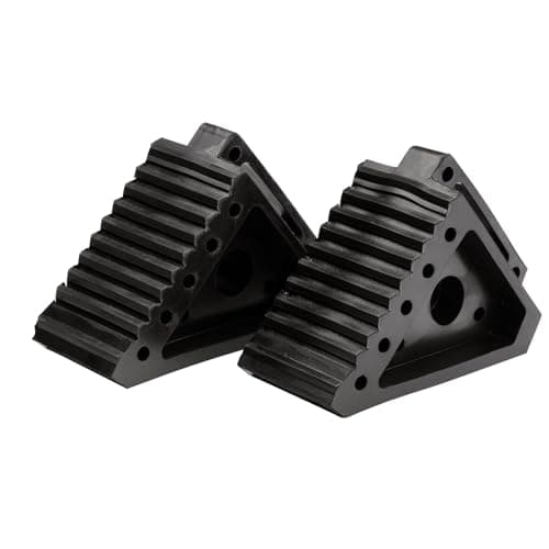Image of Draper 21131 Rubber Wheel Chocks, 3 Tonne (Pair), Black