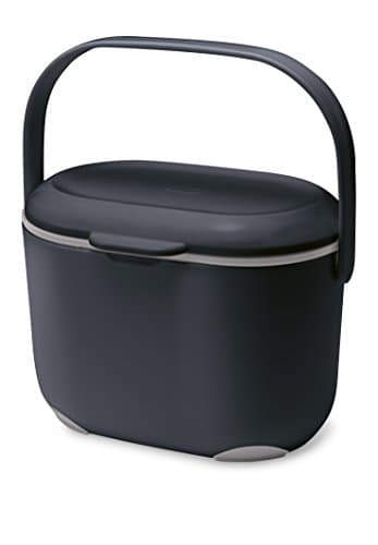 Image of Addis 515630 2.5 Litre Kitchen Compost Caddy, Black/Grey, 2.5L