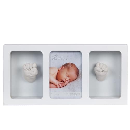 Image of Bambino NEW BABY WHITE PHOTO FRAME & CASTING KIT - TRIPLE