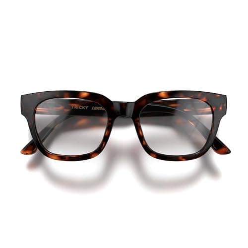 Image of LONDON MOLE® Tricky reading glasses | Cool square/rectangular/trapezoidal shaped readers | Men’s Women’s Unisex | Spring hinges