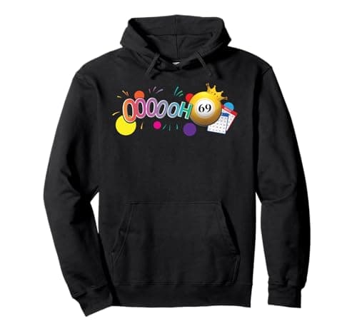 Image of Drag Queen Bingo Funny Oooooh 69 Bingo Fan LGBT Bingo Ball Pullover Hoodie