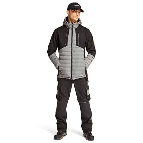 Image of Timberland Pro Mens Hypercore Hybrid Insulated Jacket Grey/Black