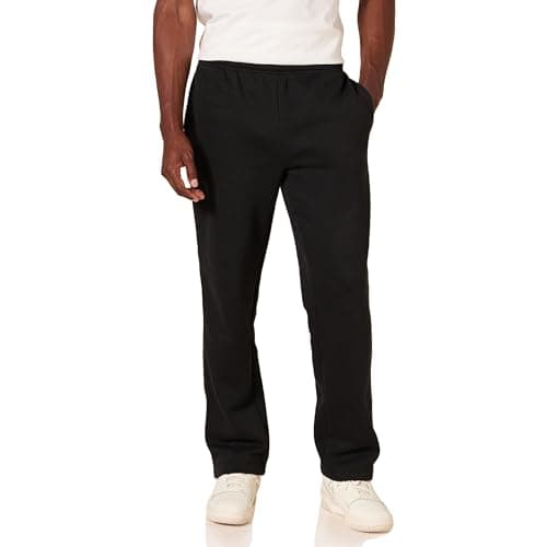 Image of Amazon Essentials Men's Fleece Open Bottom Sweatpant (Available in Big and Tall), Black, XL