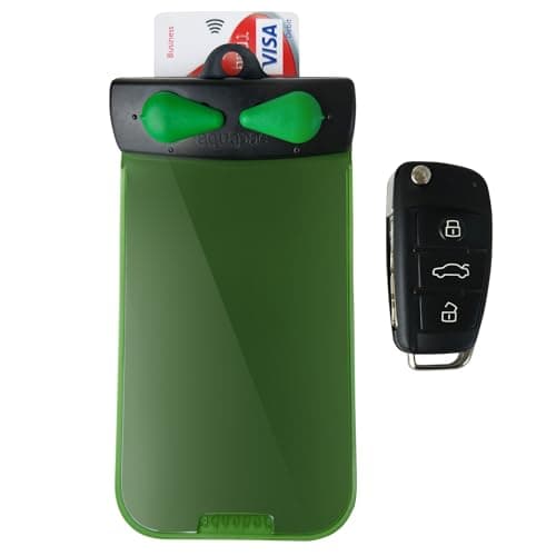 Image of Aquapac Keymaster Waterproof Case, Made in the UK, Carry Cord, Travel Essential, 5 Year Warranty, Eco Friendly, Watersports, Hiking, Mountain Biking, Running Accessory (Green)