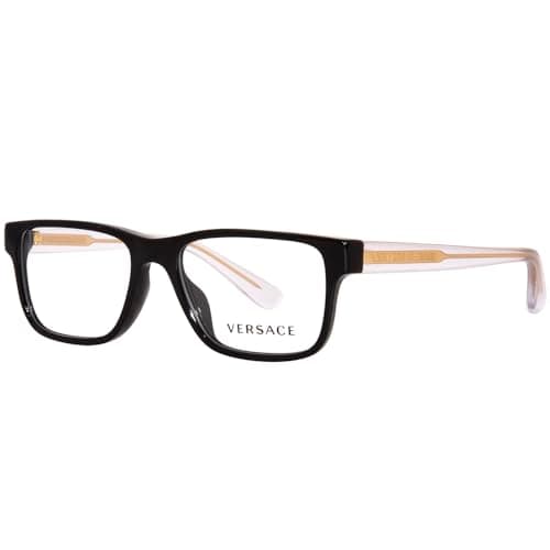 Image of Versace Kids VK 3324U GB1 Black Plastic Rectangle Eyeglasses 47mm