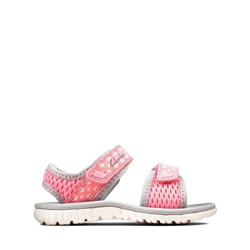 Image of Clarks Girl's Surfing Tide Open Toe Sandals, Pink Pink Combi Pink Combi, 6 UK Child