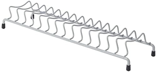 Image of Delfinware 2101 GRY Plate Rack, Metal, Grey, 39.5 x 13 x 6 cm