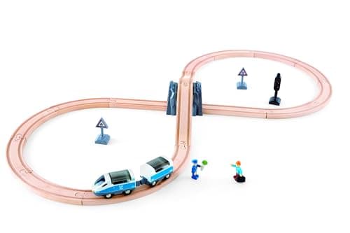 Image of Hape Passenger Train Set - Wooden Railway Figure of 8