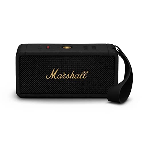 Image of Marshall Middleton Portable Bluetooth Speaker (Black and Brass)