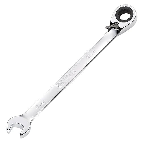 Image of Draper 51967 Hi-Torq Metric Reversible Ratcheting Combination Spanner, 8mm, Blue