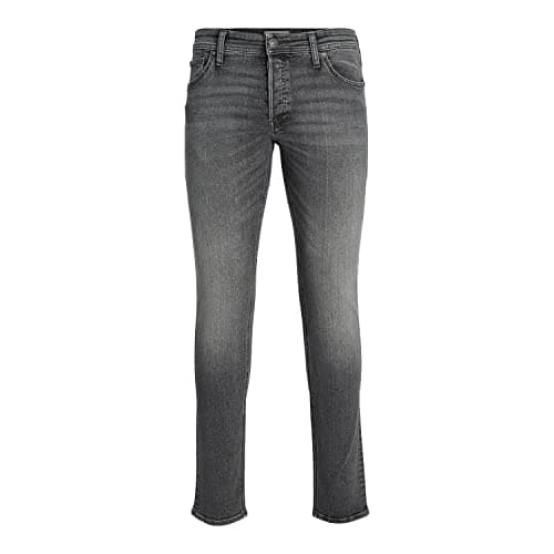 Image of JACK & JONES Original Denium Jeans Slim Fit Cotton Made Jeans for Men - Grey