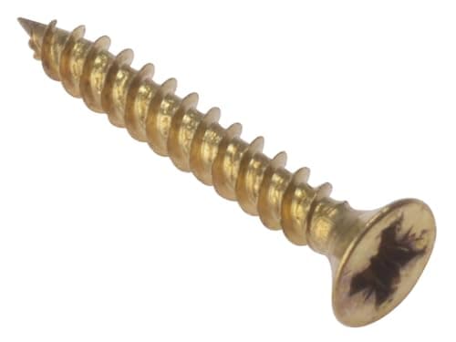 Image of ForgeFix General-Purpose Twin Thread Screws | 1" x 6 | Electro Brassed Plated | Box 200