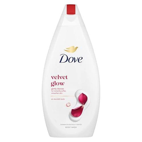 Image of Dove Velvet Glow Body Wash body cleanser shower gel with a floral scent for softer, smoother skin after just one shower 450 ml
