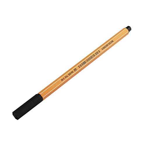 Image of Stabilo Point 88 Fineliner Pen Water-based 0.8mm Tip 0.4mm Line Black Ref 88/46 [Pack 10]