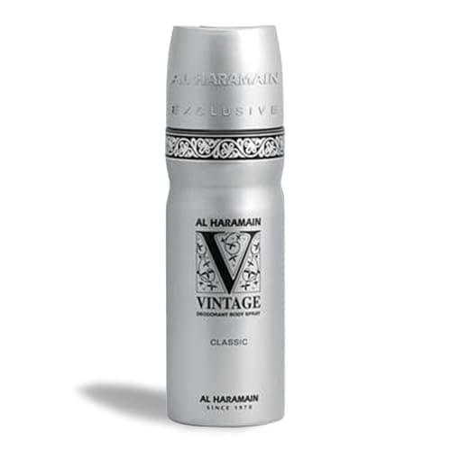 Image of Al Haramain Vintage Classic Deodorant Body Spray for Men 200ml | Long-Lasting Freshness | Woody & Masculine Daily Deodorant | Daily Freshness & Odor Protection