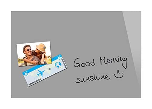 Image of Be!Board B1206 Magnetic Glass Board / Magnetic PinBoard / WhiteBoard / Dry Wipe Board, 60 x 40 cm, Grey