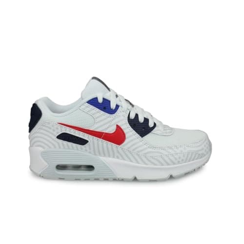 Image of NIKE Air Max 90 GS Running Trainers CZ8650 Sneakers Shoes (UK 5 US 5.5Y EU 38, White University red 100)