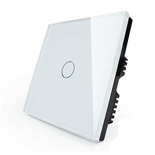 Image of KONOQ Luxury Glass Panel Smart Touch Light Switch - ON/OFF Light Switch (1 Gang / 1 Way, White)