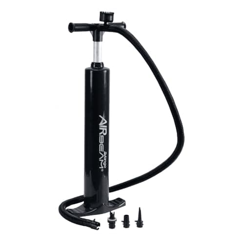 Image of Vango Phantom Air Pump for Airbeam Tents, Inflatable Awnings, Airbeds, Chairs, Furniture with Built In PSI Pressure Gauge and Nozzles for Easy Inflation, One Size, Black