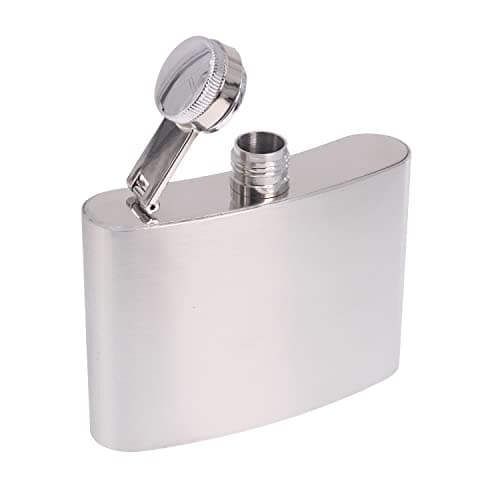 Image of DBOO 4 oz Stainless Steel Hip Flask - Whiskey Flask 100% Leak Proof, Portable Pocket Hip Flask for Liquor for Men