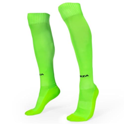 Image of FORZA Goalkeeper Knee-High Socks – Cushioned Sole & Reinforced Heel [XS - L/XL] (UK, Alpha, L, XL, Regular, Regular, Fluro Green)
